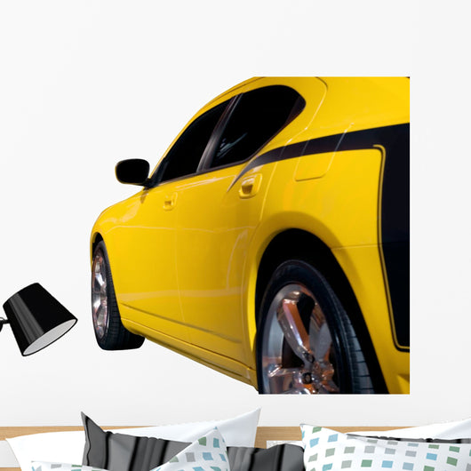 Side View down a Muscle Car Wall Decal