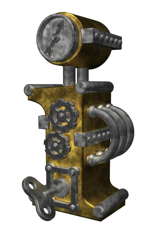 steampunk letter i Wall Decal