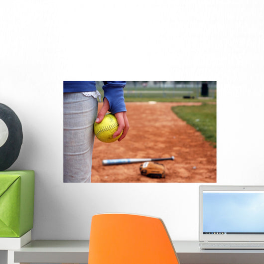 Girl and Her Softball