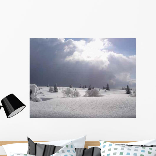 Winter Field Fire Wall Decal