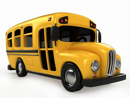 3D Render School Bus Wall Decal