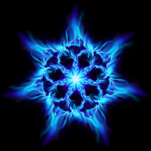 Blue fire flower Wall Mural