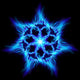 Blue fire flower Wall Mural