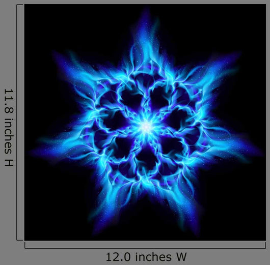 Blue fire flower Wall Mural