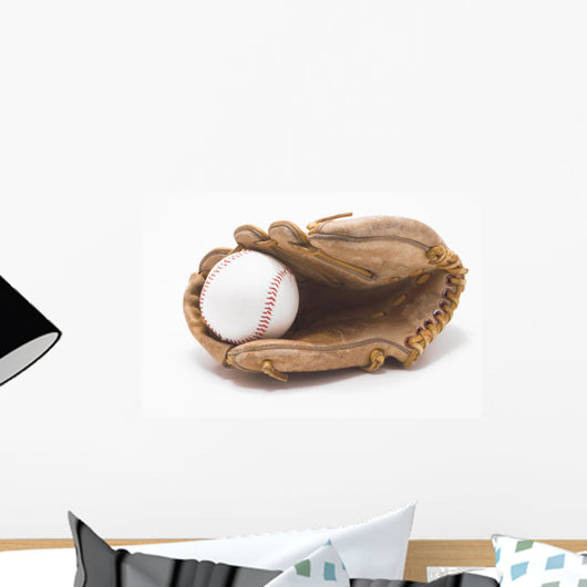 Baseball and Baseball Glove Wall Decal