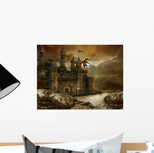 Fantasy Castle Mountains Lake