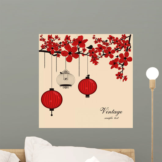 Floral with Chinese Lanterns