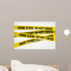 Yellow Crime Scene Tape on White Background Wall Decal