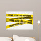 Yellow Crime Scene Tape on White Background Wall Decal