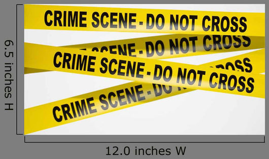 Yellow Crime Scene Tape on White Background Wall Decal