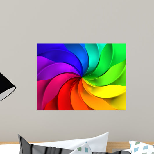 Colorful Abstract Windmill Pattern Background Wall Mural