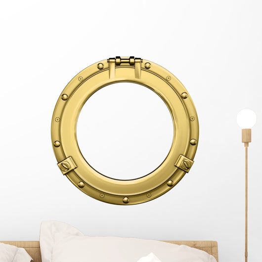 Golden Porthole Wall Decal