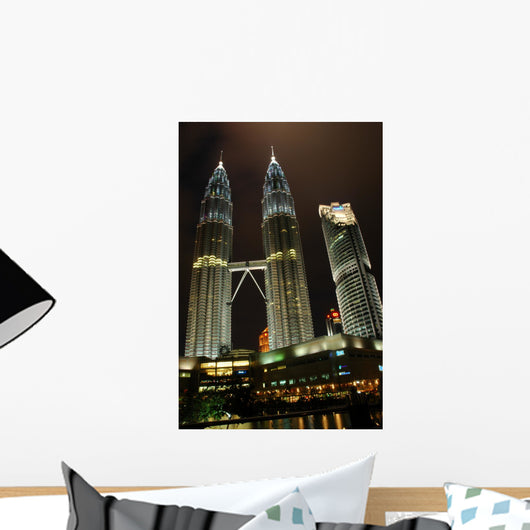 Klcc at Night Wall Mural
