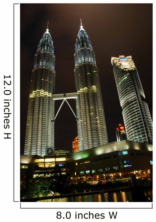 Klcc at Night Wall Mural