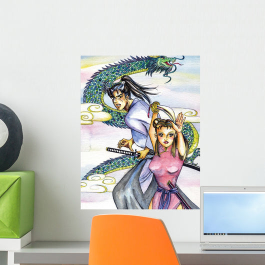 Samurai and Kung Fu Wall Mural
