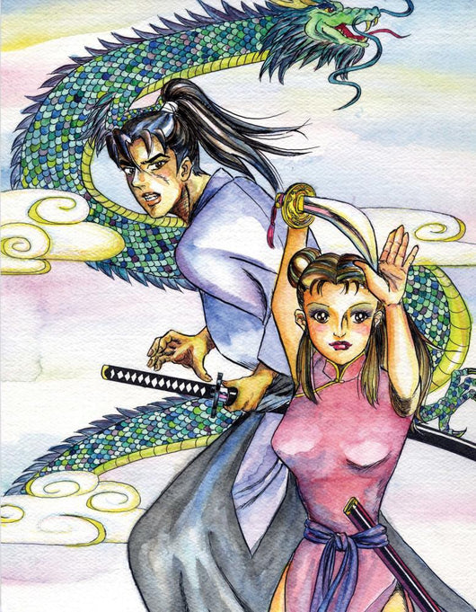 Samurai and Kung Fu Wall Mural