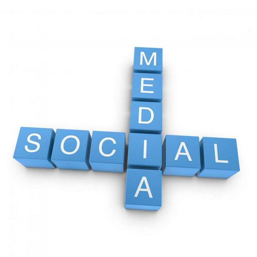 Social media 3D crossword on white background Wall Decal