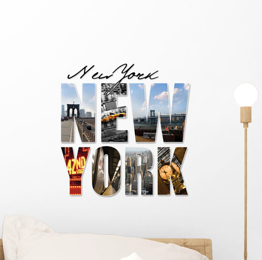 NYC New York City Graphic Montage Wall Decal