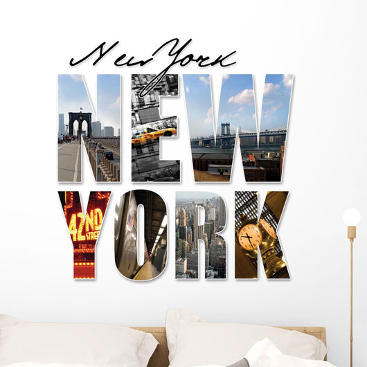 NYC New York City Graphic Montage Wall Decal