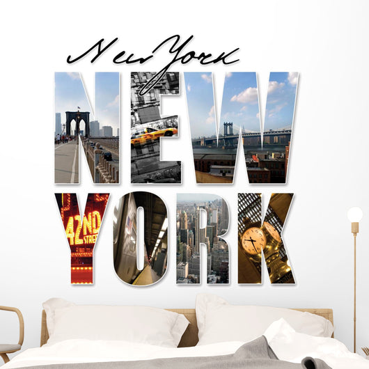 NYC New York City Graphic Montage Wall Decal