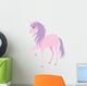 Cute Pink Unicorn with a Purple Hair. Wall Decal