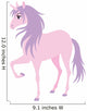 Cute Pink Unicorn with a Purple Hair. Wall Decal