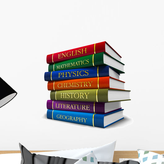 Stack of textbooks Wall Decal