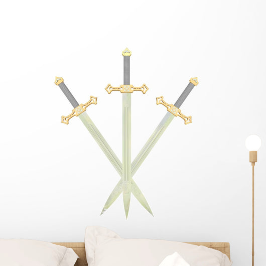 Three Battle swords Wall Decal