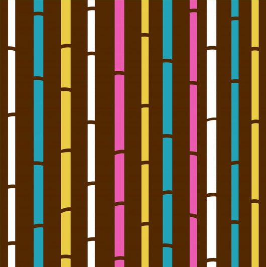 Retro Seamless Colorful Bamboo Wall Decal