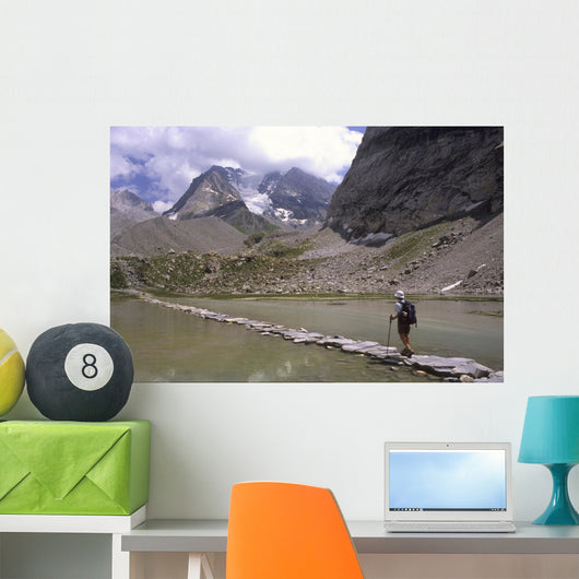 escursionista, trekker, in vanoise Wall Mural