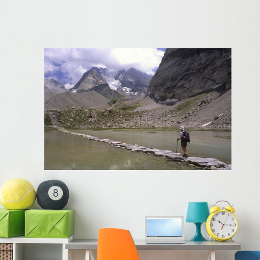 escursionista, trekker, in vanoise Wall Mural