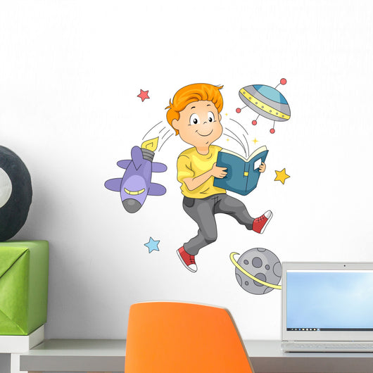 Space Book Wall Decal