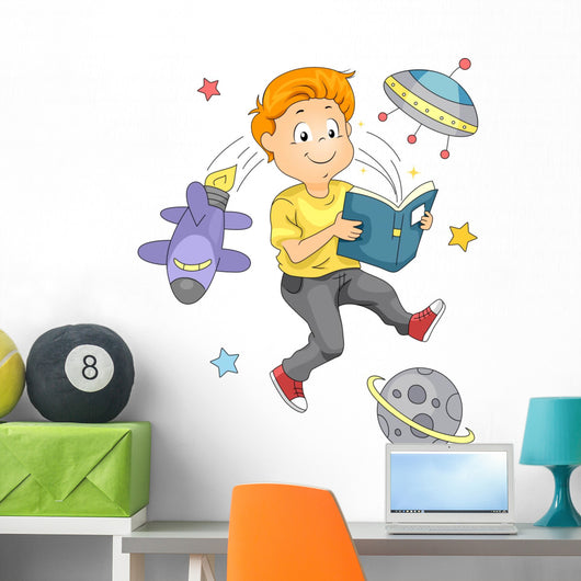 Space Book Wall Decal