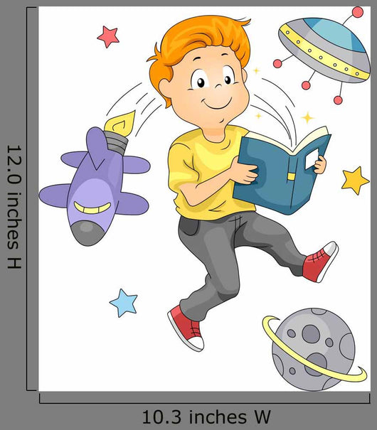 Space Book Wall Decal