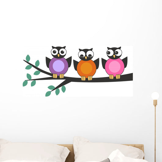 Owls Wall Mural