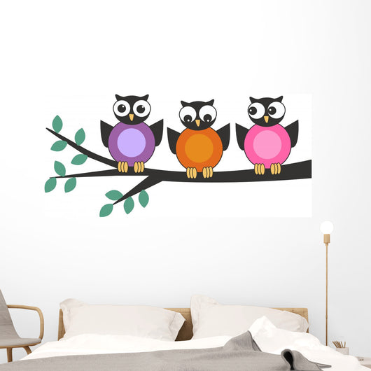 Owls Wall Mural