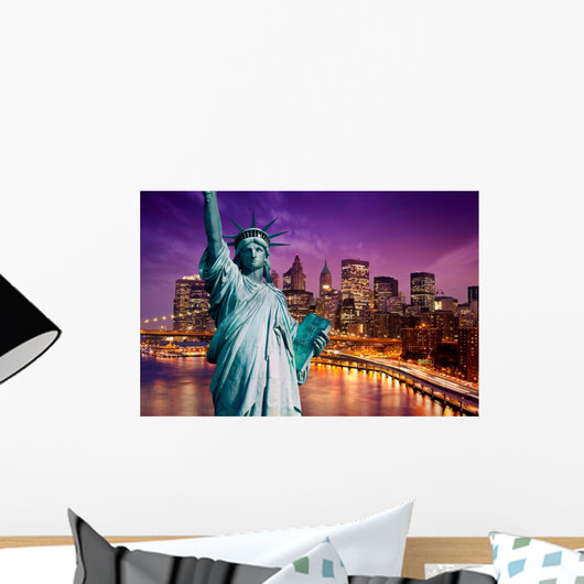 Manhattan New York Statue of Liberty Wall Mural