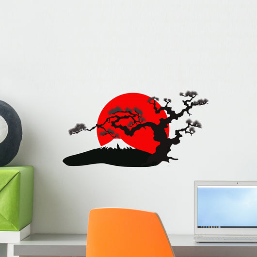 Japanese Landscape Silhouette Vector