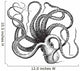Common octopus (Octopus vulgaris), vintage engraving. Wall Decal