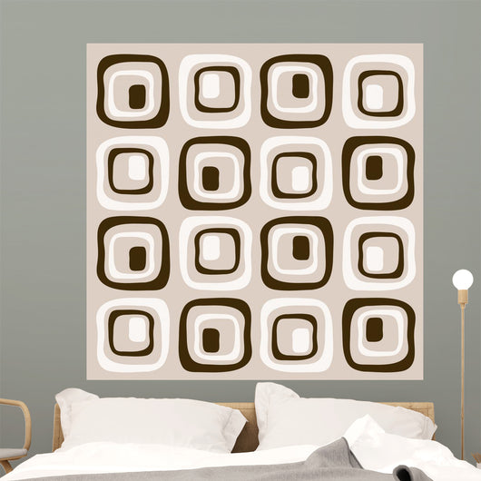Retro Squares Wall Mural