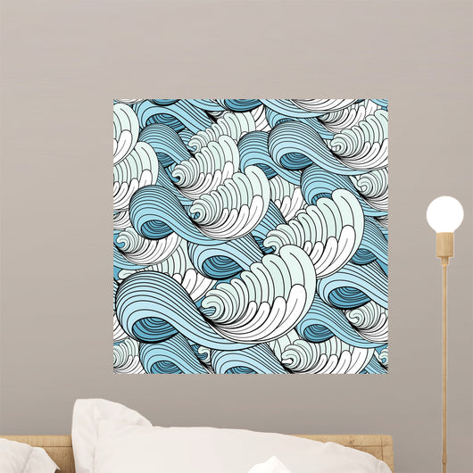Graphic Texture Waves Wall Decal