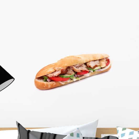 Gyros Baguette over White