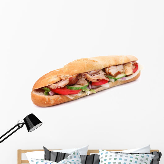 Gyros Baguette over White