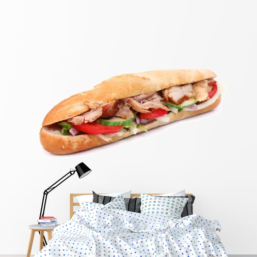 Gyros Baguette over White