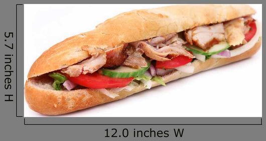Gyros Baguette over White