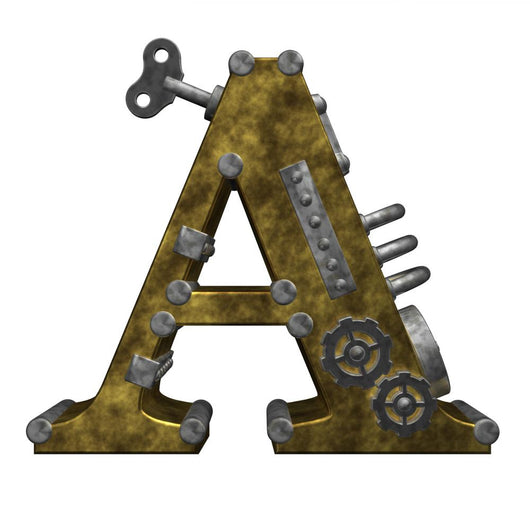 steampunk letter a Wall Decal