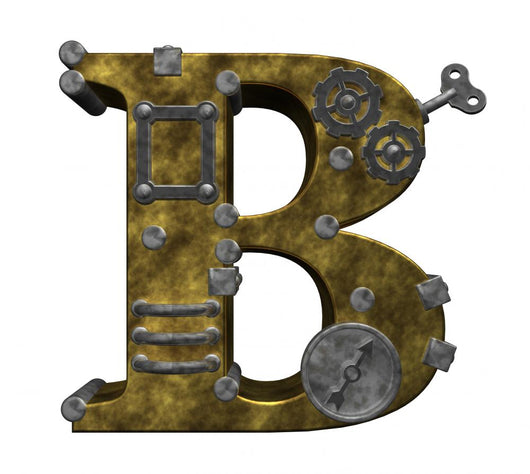 Steampunk Letter B Wall Decal