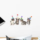 Birthday Song Singing Kittens on White Background Wall Decal
