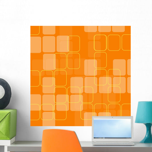 Retro Squares Wall Mural