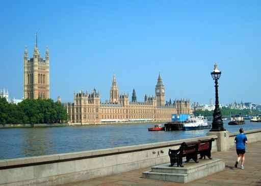 London Parliament with Jogger Wall Decal